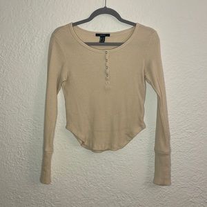 Long sleeve cropped thermal top